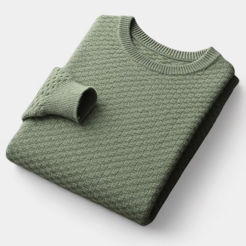 The Biarritz Checkered Merino Sweater