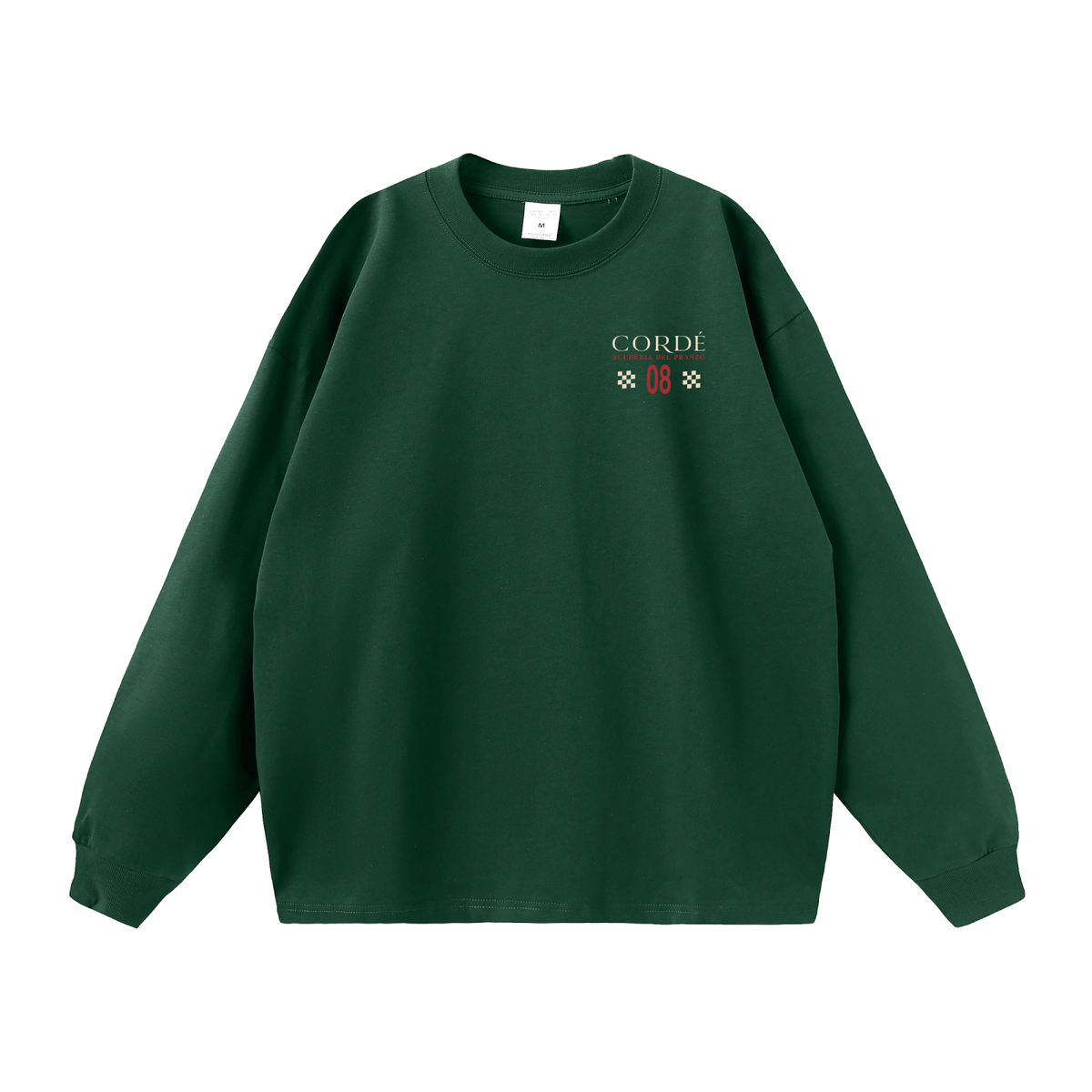 Racing for Lunch Longsleeve – front – digital product visualization R07