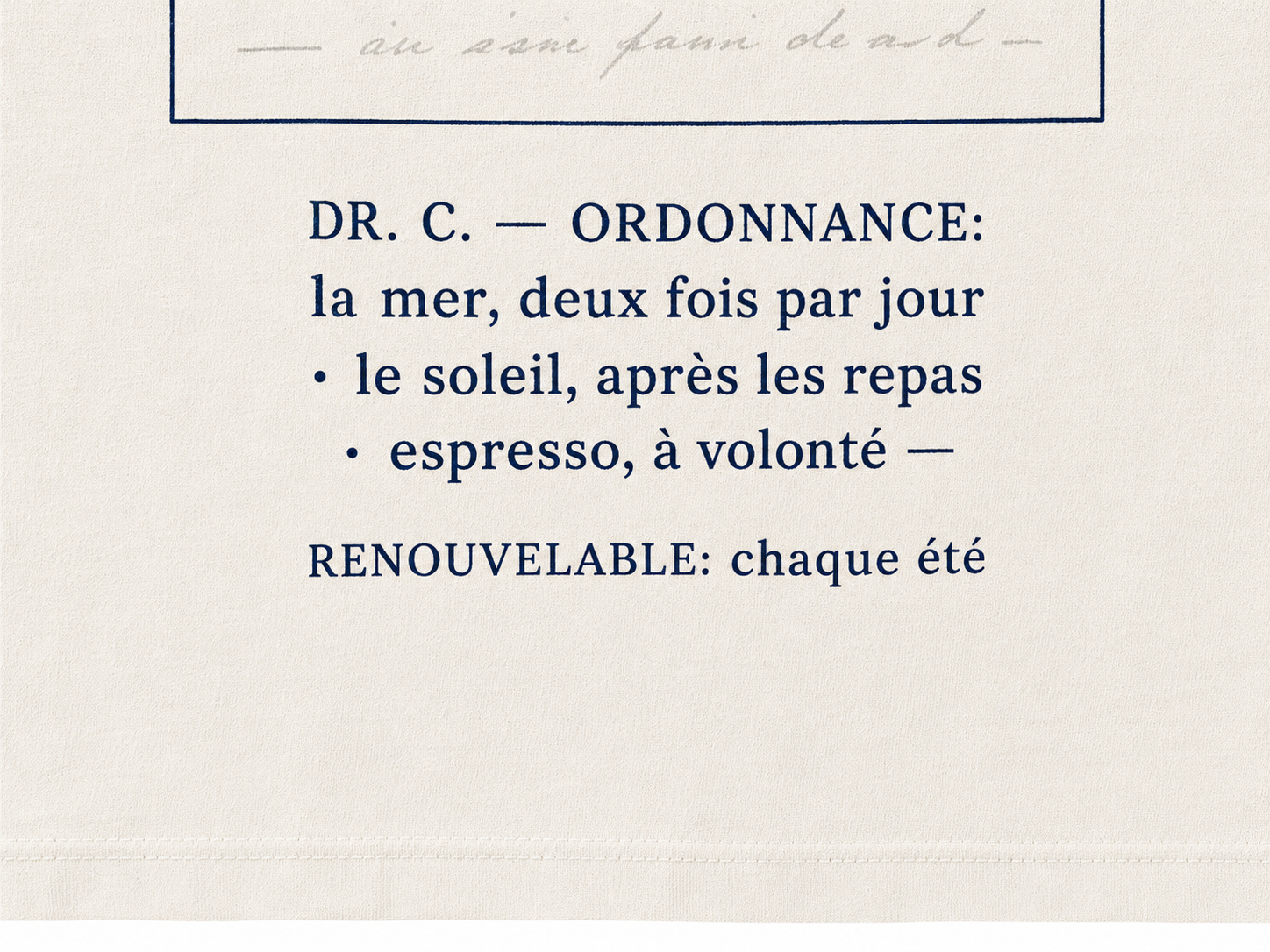 Ordonnance Tee — Dr. C.