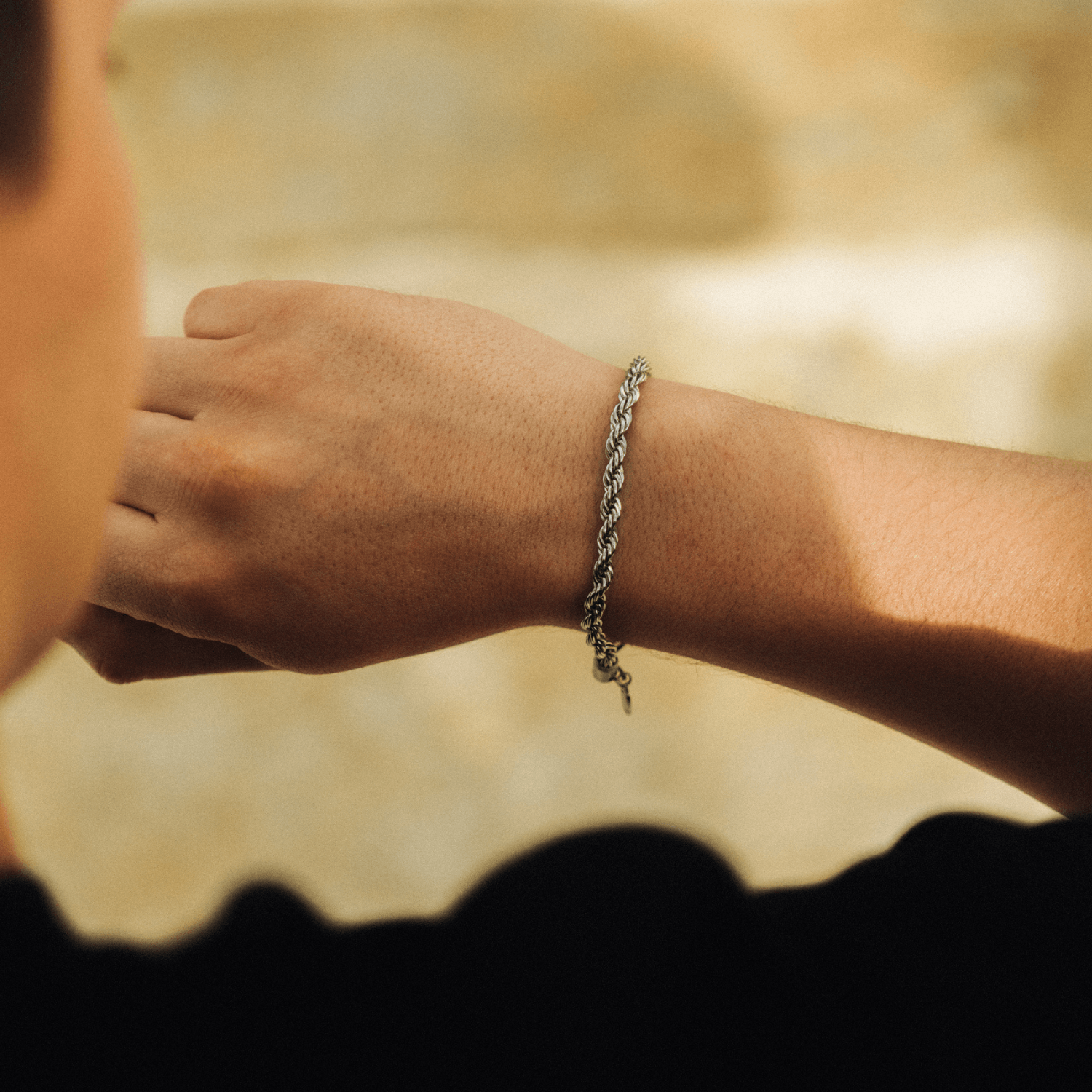 Capri Silver Rope Bracelet 5mm